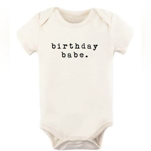 Tenth and Pine "birthday babe." Organic Short Sleeved Onesie